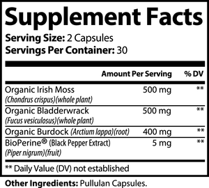 Organic Sea Moss Capsules 500mg