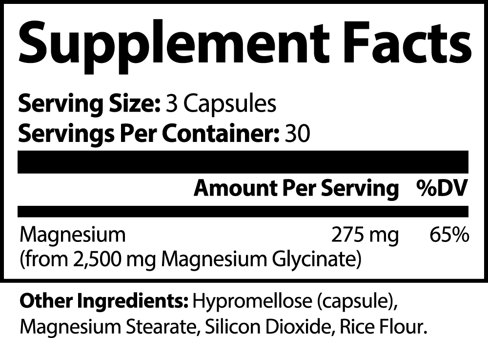 Magnesium Glycinate 200mg Capsules