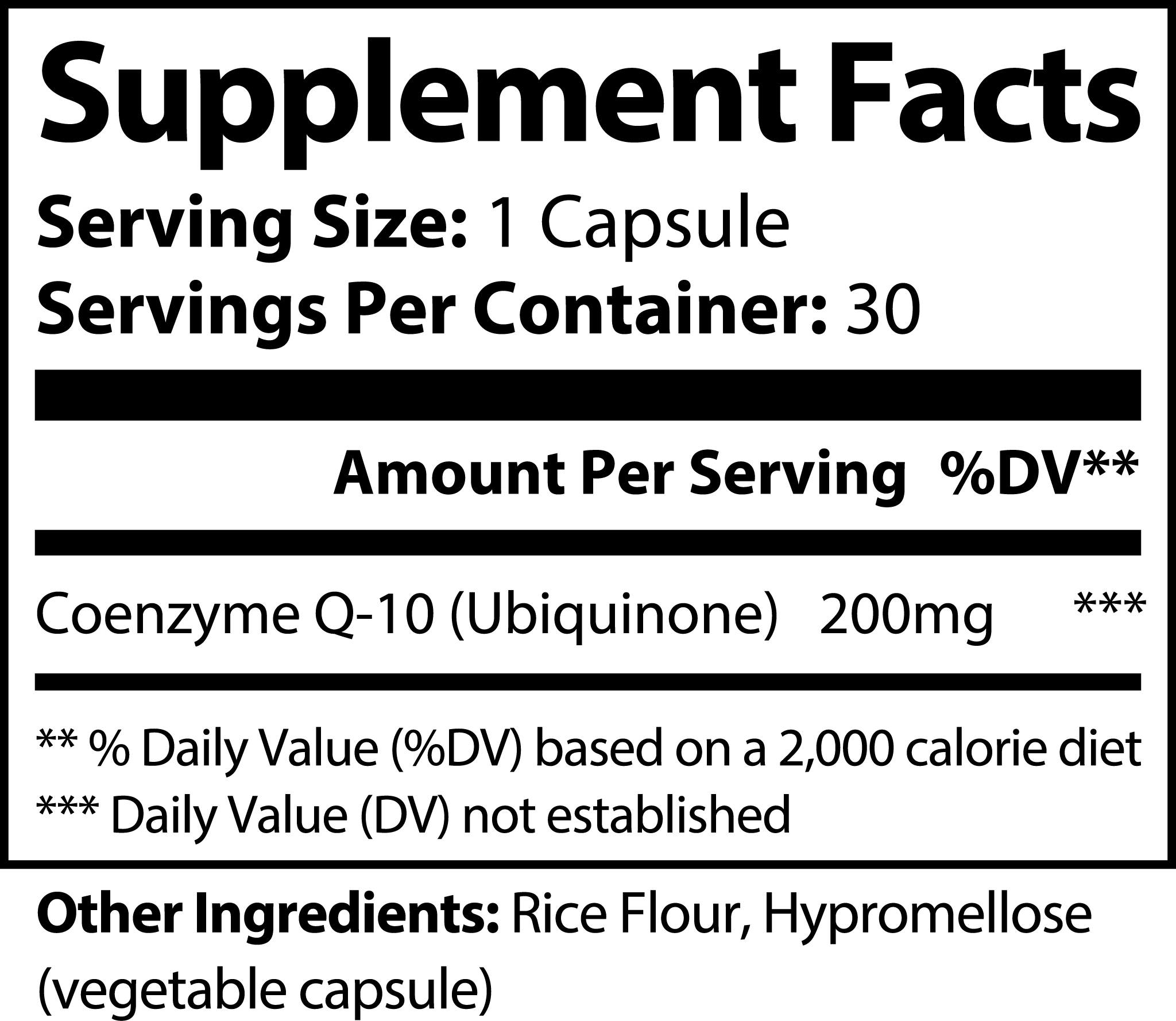 Coenzyme Q10 200mg Capsules