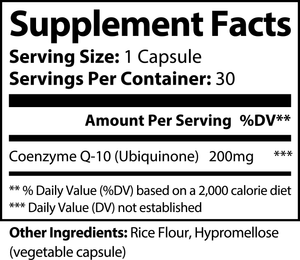 Coenzyme Q10 200mg Capsules